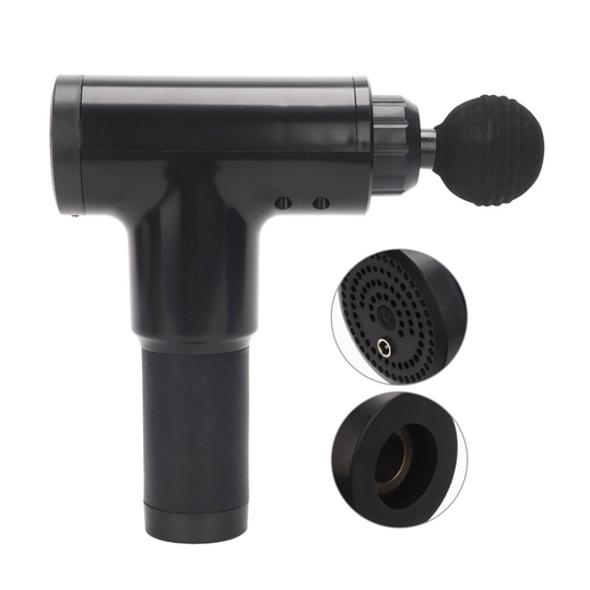 (Black(Include 4 Gun Tips)) Massage Gun Muscle Deep Tissue Percussion Relax