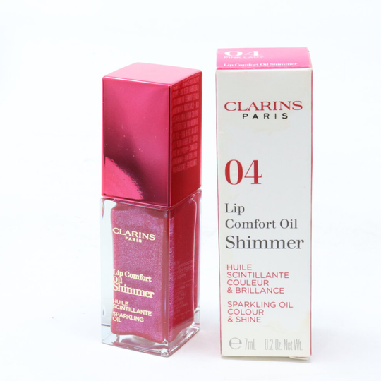 (04 Pink Lady (Shimmer)) Clarins Lip Comfort Oil Lip Oil 0.2oz/7ml New With Box