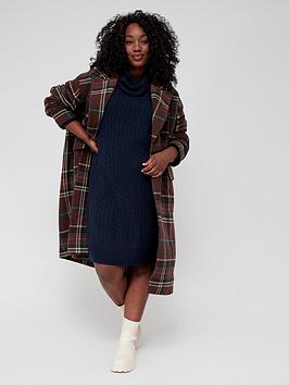 Tommy Hilfiger Curve Check Relaxed Fit Coat - Multi, Multi, Size 22, Women