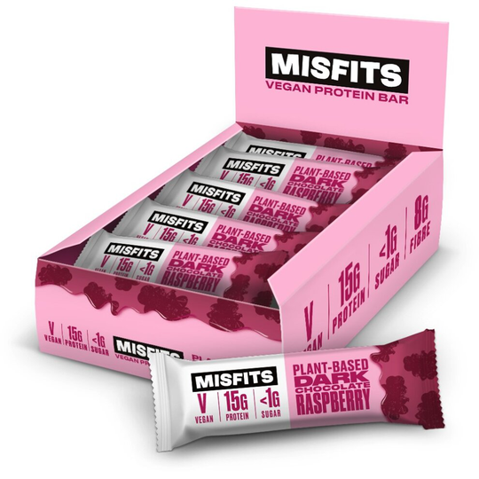 (Chocolate Caramel) Misfits Vegan Protein Bar 12 x 45g