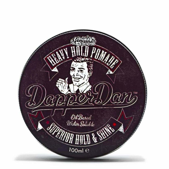 Dapper Dan Heavy Hold Pomade- Offers Superior Hold & Shine Without The Build Up! Oil Based But Water Soluble- 100 ml