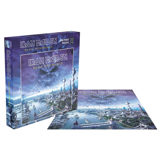 Iron Maiden Jigsaw Puzzle Brave New World Album Cover new Official Blue 500 Piece