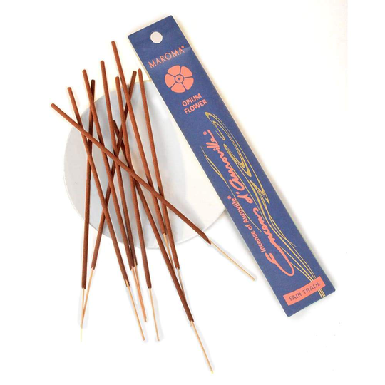 Maroma Encens D'Auroville Opium Flowers Incense Sticks, 10 Sticks