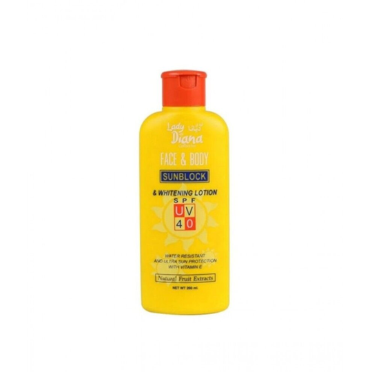 Lady Diana Sunblock & Whitening Lotion SPF UV 40 - 200ml