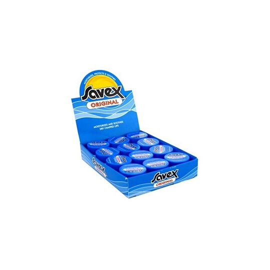 Savex Lip Balm, Original 0.25 oz 12 count (Pack of 1)