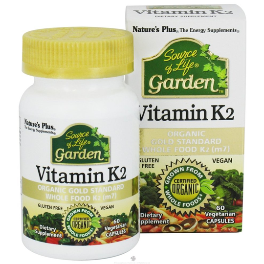 Nature's Plus Source of Life Garden Vitamin K2, 60 Vegetarian Capsules