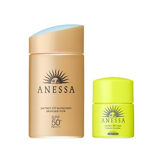 shiseido anessa perfect uv sunscreen skincare milk SPF50+/PA++++ Trial Set 60mL/2oz + 7.5mL/0.25oz