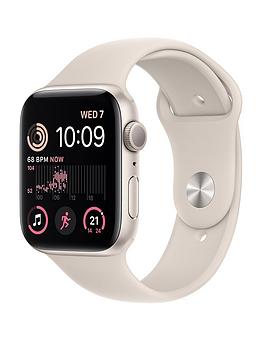 Apple Watch Se (Gps, 2022), 44Mm Starlight Aluminium Case With Starlight Sport Band