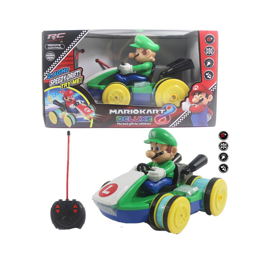 (Mario Green) Super Mario Remote Control Car With Music Lights