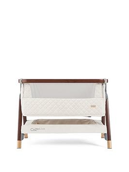 Tutti Bambini Cozee Luxe Bedside Crib - Walnut/Cream