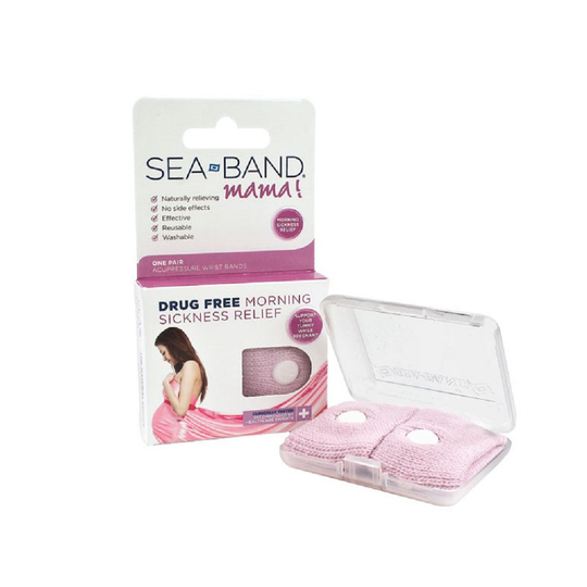 Sea Band Mama Acupressure Wrist Bands For Morning Sickness Relief - Pink