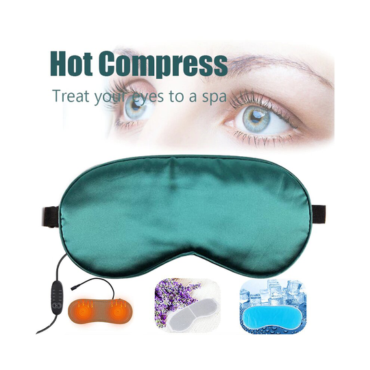 USB Heated Eye Mask Silk Sleep Mask Warm Steam Dry Eye Mask Electric
