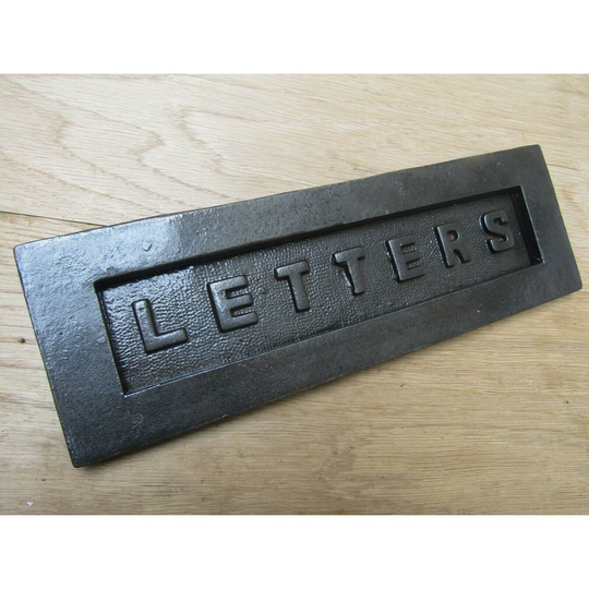 12" Letters Embossed Letter Plate Antique Iron