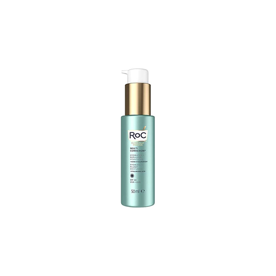 RoC - Multi Correxion Hydrate + Plump Moisturiser SPF30 - Anti-Wrinkle Treatment - UVA/B Protection - with Hyaluronic Acid - 50ML