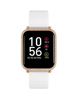 Reflex Active Series 6 Smart Watch With Colour Touch Screen & Stone Set Case with Up To 7 Day Battery Life, White, Women