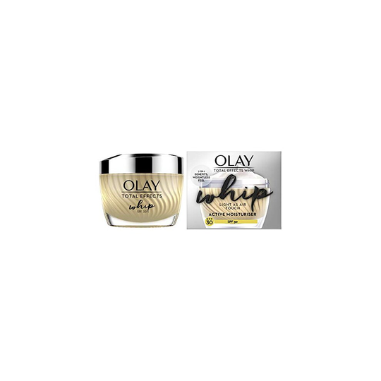 Olay Total Effects Whip Light as Air 7-In-1 Moisturiser with SPF30, Niacinamide, Vitamin C and E, 50 ml
