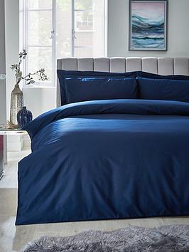 Very Home Luxury 400 Thread Count Plain Soft Touch Sateen Duvet Cover Set - Navy