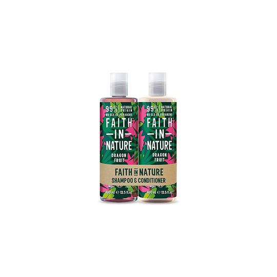Faith In Nature Natural Dragon Fruit Shampoo and Conditioner Set, Revitalising, Vegan & Cruelty Free, No SLS or Parabens, For All Hair Types, 2 x