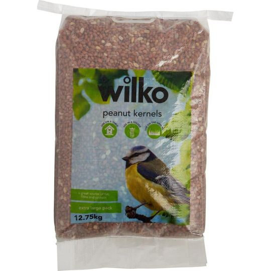 (12.75 kg) wilko Wild Bird Peanut Kernels, High Energy Superfood for Wild Birds