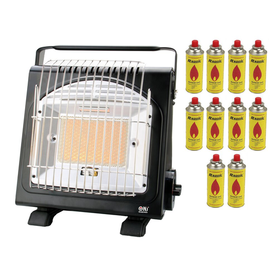 (10 Canisters) NJ-H1 Iron Portable Outdoor Gas Heater and Stove