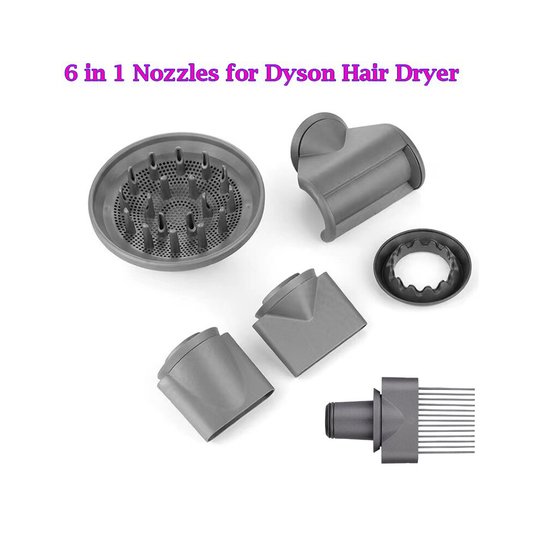 (ONLY 6 Nozzles for Dyson) Leafless Hair Dryer Negative Ion Salon Hair Blower
