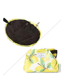 The Flat Lay Co. Lemons Open Flat Makeup Bag