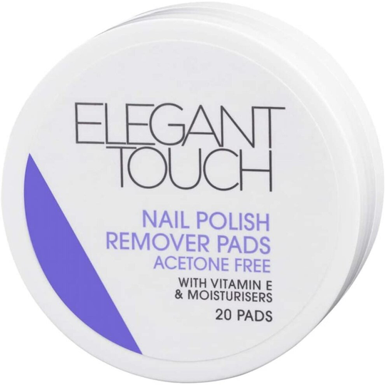 Elegant Touch Nail Polish Remover Pads, Acetone Free, 20 Pads