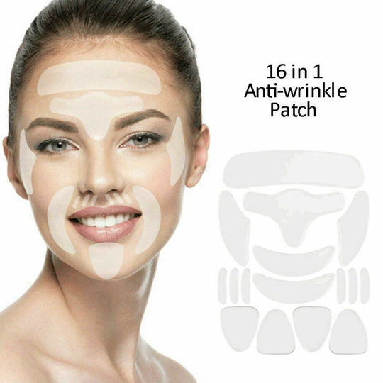 16Pcs Silicone Anti Wrinkle Pad Patches For Face Eye Forehead Reusable