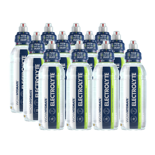 WOW Hydrate Electrolyte Water Lemon & Lime 12x500ml