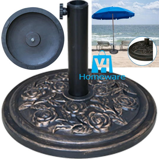 NEW CAST IRON UMBRELLA PARASOL BASE STAND PATIO OUTDOOR GARDEN HEAVY
