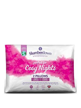 Slumberdown Cosy Nights Soft Pillow - 2 Pack - White