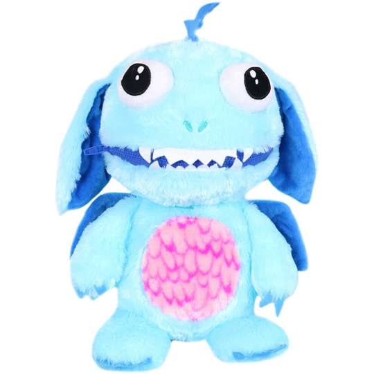 Worry Yummy Childrens Monster Soft Toy - Large 15" (38cm) Toy for Kids. Boys & Girls Anxiety, Stress & Fear Reducing Sleep Companion - Blue 'Marvin'