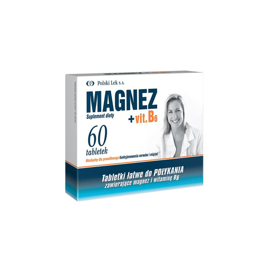 MAGNESIUM + VITAMIN B6 POLSKI LEK 60 TABLETS