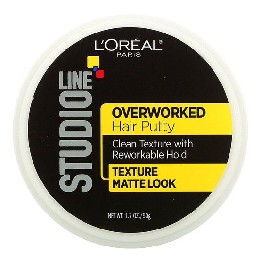 L'Oreal, Studio Line, Overworked Hair Putty, 50g