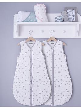 Silentnight Safe Nights 0-6 Months 2.5 Tog Baby Sleeping Bag - Pack Of 2 - Grey