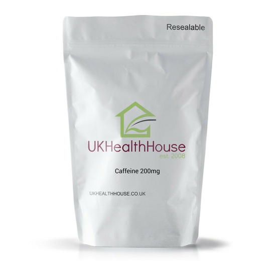 Caffeine 200mg Tablets x 60 - Pre Workout - Gym - Energy Boost Pills