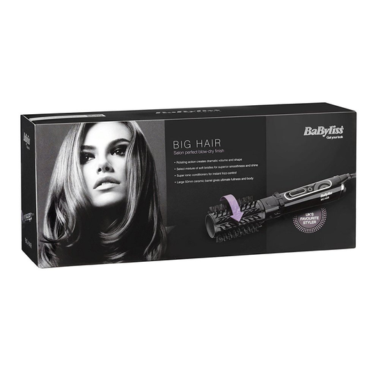 BaByliss Big Hair 50mm Rotating Hot Air Styling Brush With Two Heat Settings