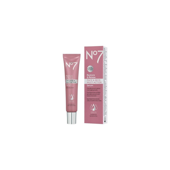 No7 Restore & Renew Face & Neck Multi Action Serum 30ml
