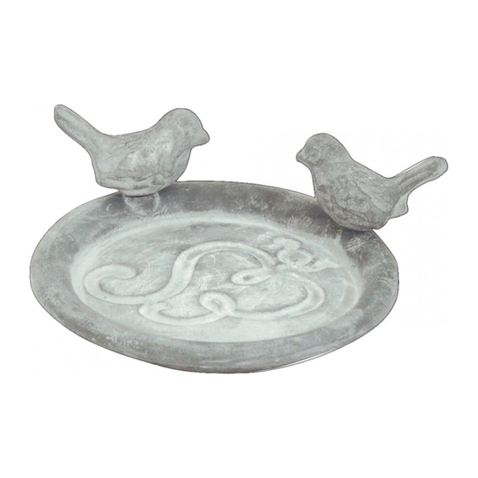 saucer 12,5 x 5 cm cast iron grey