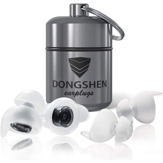 Ear Plugs for Sleeping Noise Cancelling Filtered DONGSHEN Reusable Sleep Ultra Soft Silicone Noise Reduction Earplugs 2 Pairs Sizes for Deep
