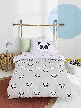 Born To Be A Panda’s Friend Organic Cotton Duvet Cover Set, Multi, Size Toddler