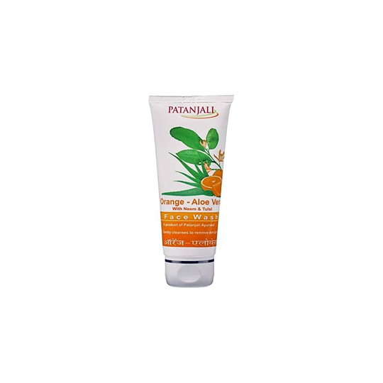 (Pack Of 3) Herbal Patanjali Orange- Aloe Vera With Neem And Tulsi 60g Face Wash A Product Of Patanjali Ayurved Gently Cleanses To Remove Dirt & Oil B