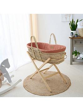 Clair De Lune Organic Palm Moses Basket - Terracotta