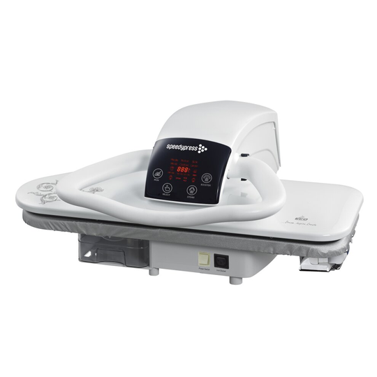 (71HD-White, 68cm, 1,600watt) Steam Ironing Press Heavy Duty Professional by Speedypress (+ FREE Iron Attachment, Anti-Scale Water Filter, Replacement