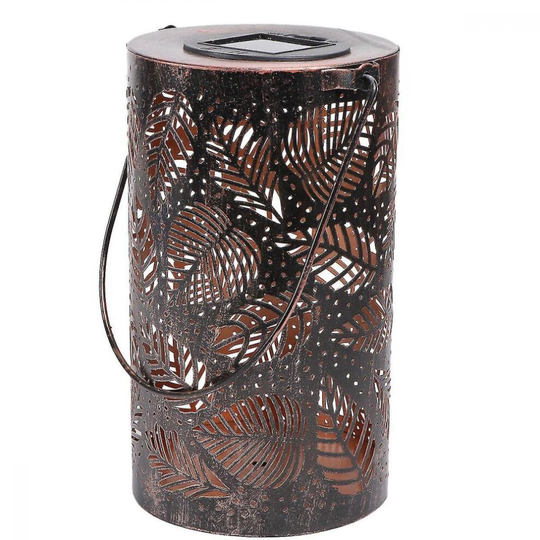 Led Solar Decorative Lantern Tree Branches Projection Lamp Outdoor Hollow Out Garden Light With Handle