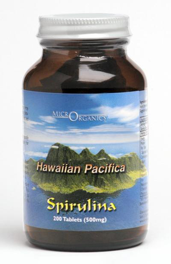 MicrOrganics Hawaiian Pacifica Spirulina 500mg, 200 Tablets