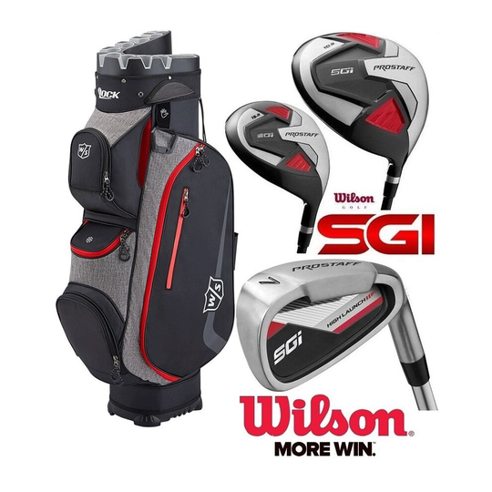 Wilson Mens Complete Golf Set Pro Staff SGI Graphite & I-Lock Cart Bag