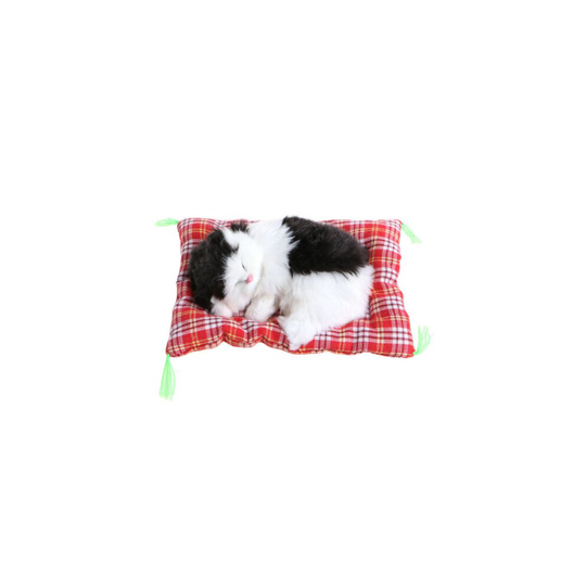 (3#) Plush Stuffed Toy Cute Sleeping Cat Press Simulation Sound Animal Kids Doll Gift