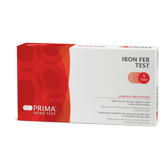 Prima Home Test Iron Anaemia Test FERRITIN Tester