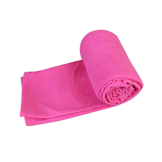 (Rose Red) Soft Polar Fleece Sleeping Bag Liner Blanket ZIP for Wilderness Camping Hiking
